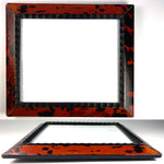 Antique Victorian Era 19th Century 8" Picture Frame, Tortoise Shell Veneer, Ebony