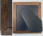Antique Victorian Era 19th Century 8" Picture Frame, Tortoise Shell Veneer, Ebony