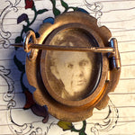 Elegant Little Antique French 18k Gold Double Locket Mourning Brooch, Napoleon III Era