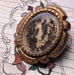 Elegant Little Antique French 18k Gold Double Locket Mourning Brooch, Napoleon III Era