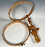 Antique to Vintage French Embroidery Wood Hoop, Table Clamp Style, 10.5" Working Area