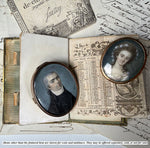 Antique French Jeweled Carnet du Bal, Aide de Mémoire, c. 1848 Enamel and; Gem-Set Cartouche