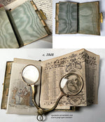 Antique French Jeweled Carnet du Bal, Aide de Mémoire, c. 1848 Enamel and; Gem-Set Cartouche