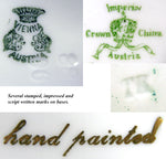 Lovely Antique Austrian 8" Candlestick Pair, Hand Painted Garden or Pastoral Scenes