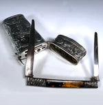 Antique 18th Century French Vest Pocket Necessaire, Silver Plated Etui with Original Fruit Knife