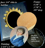 Antique Napoleon to Louis-Philippe Portrait Miniature of a Handsome French Man in Napoleon Haircut