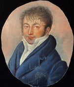 Antique Napoleon to Louis-Philippe Portrait Miniature of a Handsome French Man in Napoleon Haircut