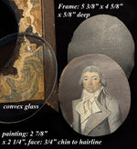 Rare Fine c.1795-99 Portrait Miniature, Incoyables Young Man, Luxuriants post French Revolution, Directoire