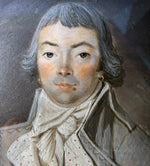 Rare Fine c.1795-99 Portrait Miniature, Incoyables Young Man, Luxuriants post French Revolution, Directoire