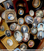 French Revolutionary Portrait Miniature Brooch, c.1790–1795 Incroyables et Merveilleuses 10k, 16k