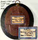 Antique French Portrait Miniature of Félicie Ansart de Fiesnet (1840–1852) Beautiful Child with Braids