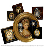 Antique Portrait of a Lady 18th Century Oil on Board in Original Carved & Gilded Oval Frame