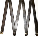 RARE Antique French c. 1698 Silver Mark Tortoise Shell Folding Mariner or Drafting Ruler, Sterling Silver Pique