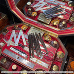 RARE Antique French c. 1698 Silver Mark Tortoise Shell Folding Mariner or Drafting Ruler, Sterling Silver Pique