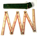 Rare 18th c. Georgian-era Scientific or Drafting Instrument, Ivory Ruler in Fine Shagreen Etui, Case