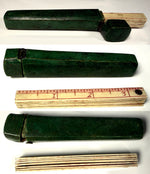Rare 18th c. Georgian-era Scientific or Drafting Instrument, Ivory Ruler in Fine Shagreen Etui, Case