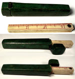 Rare 18th c. Georgian-era Scientific or Drafting Instrument, Ivory Ruler in Fine Shagreen Etui, Case