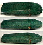 Rare 18th Century French Shagreen (Galuchat) Étui – Museum Quality Green Luxury Case, Silk Velvet Interior