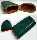 Rare 18th Century French Shagreen (Galuchat) Étui – Museum Quality Green Luxury Case, Silk Velvet Interior
