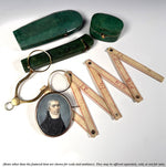 Rare 18th Century French Shagreen (Galuchat) Étui – Museum Quality Green Luxury Case, Silk Velvet Interior