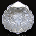 Vintage Gorham Sterling Silver Seashell Shaped Bon Bon or Condiment Dish, Vide Poche