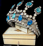 Stunning Antique French Diadem, Crown, Tiara #2  in Huge Paste Gems, Made for a Wedding