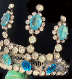 Stunning Antique French Diadem, Crown, Tiara #2  in Huge Paste Gems, Made for a Wedding