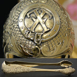 Gorgeous Antique French 18k Gold Vermeil on Sterling Silver 3pc Dessert Setting for One + Sugar Tongs