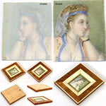 Antique Hand Painted Portrait Miniature in Fab Frame, Exotic Costumed Lady