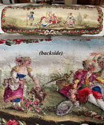 RARE Excellent Large Antique 18th Century French Aubusson Tapestry Panel, 62" x 21" - Pillows or Headboard Project