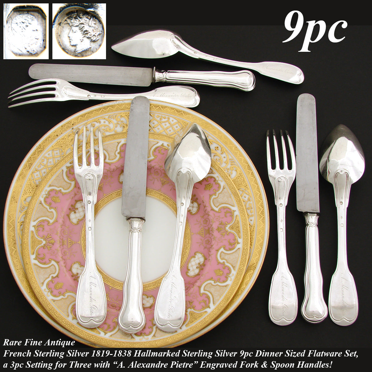 Sterling Silver Flatware Patterns 1800s Silverware Antique French