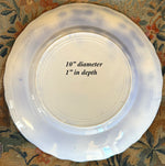 Stunning Single Elegant Antique 19th Century English Flow Blue Dinner Plate, Dine Alone in Style