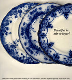Stunning Single Elegant Antique 19th Century English Flow Blue Dinner Plate, Dine Alone in Style