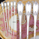 Antique French PUIFORCAT Sterling Silver 5pc Skewer or Hatelet Set, Classical Acanthus