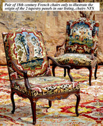 Magnificent Large Pair Antique 18th Century French Needlepoint Tapestry Panels for Pillows or Chair (2)