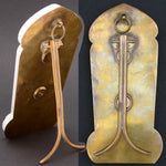 Antique Louis XVI or Empire Style Desktop Thermometer Stand, Gilt Bronze & White Alabaster