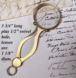 Antique Hinged Pinch Lorgnette in 18k Gold on Sterling Silver, Napoleon Era c.1809 - 1819 Mark