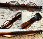 Fine Antique French Opera Lorgnette in Tortoise Shell with Seed Pearl Monogram and Crown