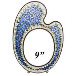 Antique Victorian to Edwardian Micromosaic 9" Picture Frame, Micro Mosaic, Painter's Palette Shape