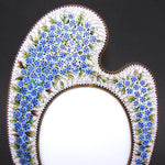 Antique Victorian to Edwardian Micromosaic 9" Picture Frame, Micro Mosaic, Painter's Palette Shape