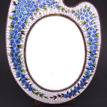 Antique Victorian to Edwardian Micromosaic 9" Picture Frame, Micro Mosaic, Painter's Palette Shape