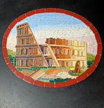 Antique 19th Century Italian Grand Tour Micro Mosaic Paperweight Plaque with Roman Coliseum