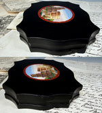 Antique 19th Century Italian Grand Tour Micro Mosaic Paperweight Plaque with Roman Coliseum