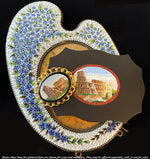 Antique 19th Century Italian Grand Tour Micro Mosaic Paperweight Plaque with Roman Coliseum