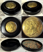 Antique French Commemorative Portrait Snuff Box, c.1810 Marriage of Napoleon and Marie Louise