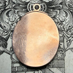 Fine Georgian English Portrait Miniature Lady in Bonnet, 15k Bracelet Clasp Mount Pendant Conversion