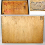 Antique French J.M. Paillard Watercolor Aquarelle Painting Artist's Box, Inlaid Rosewood Chest