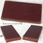 Antique French 4pc Writer's Set, Mother of Pearl & Crown Topped Cross of Lorraine Emblems, Original Box