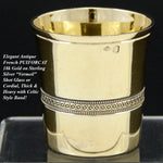 Elegant Antique French PUIFORCAT 18k Gold on Sterling Silver Vermeil Cordial or Shot Glass