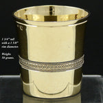 Elegant Antique French PUIFORCAT 18k Gold on Sterling Silver Vermeil Cordial or Shot Glass
